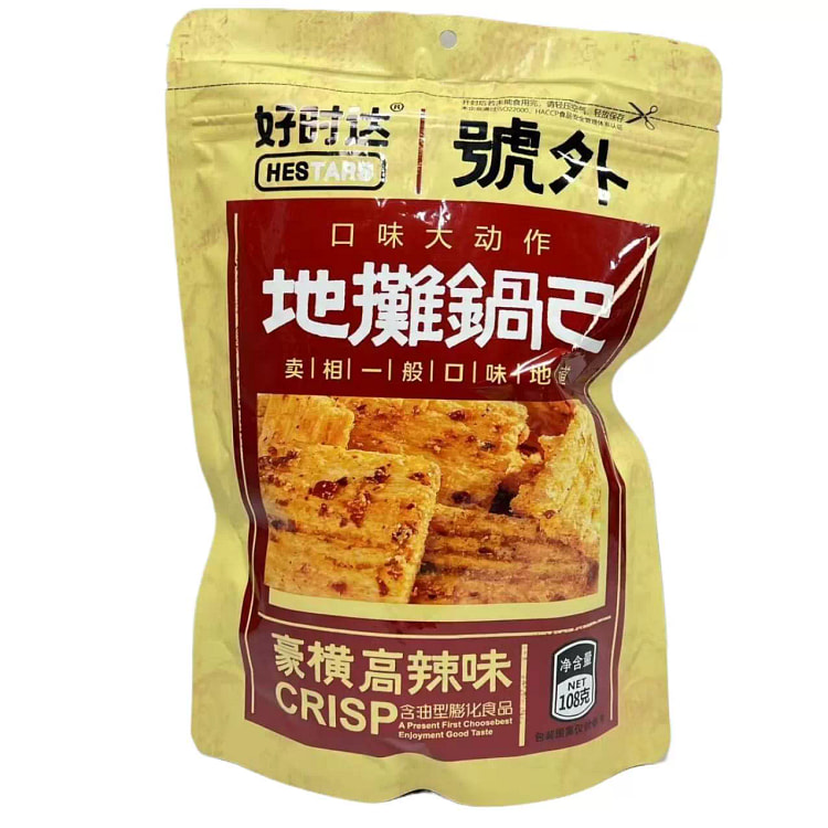 好时达 地摊锅巴高辣1袋108克零食