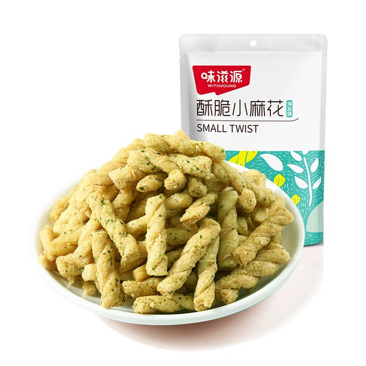 爆款零食海苔味小麻花独立装袋酥脆可口休闲小吃40g*1袋