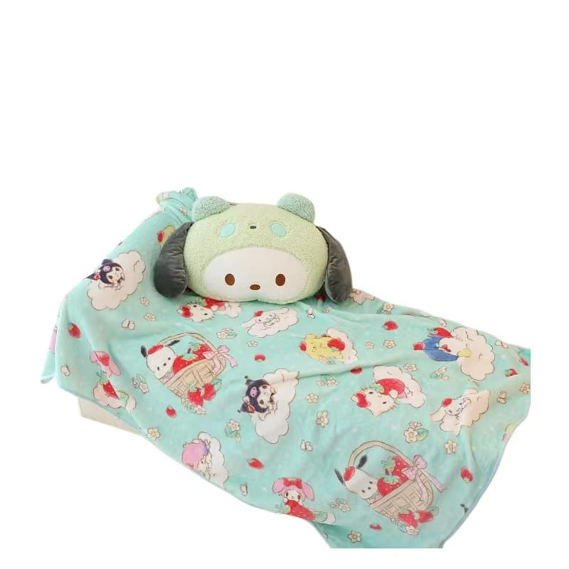 Pillow blanket cute cartoon portable soft comfortable sofa pillow -Pachacco 1Pc 1 each