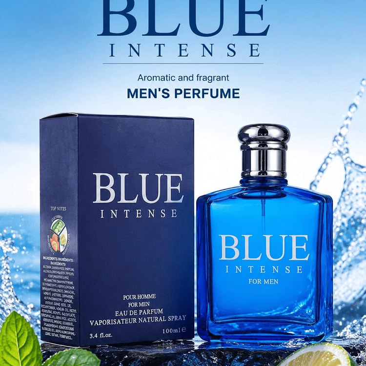BLUE INTENSE 3.4 Fl Oz Men's Perfume 1 bottle