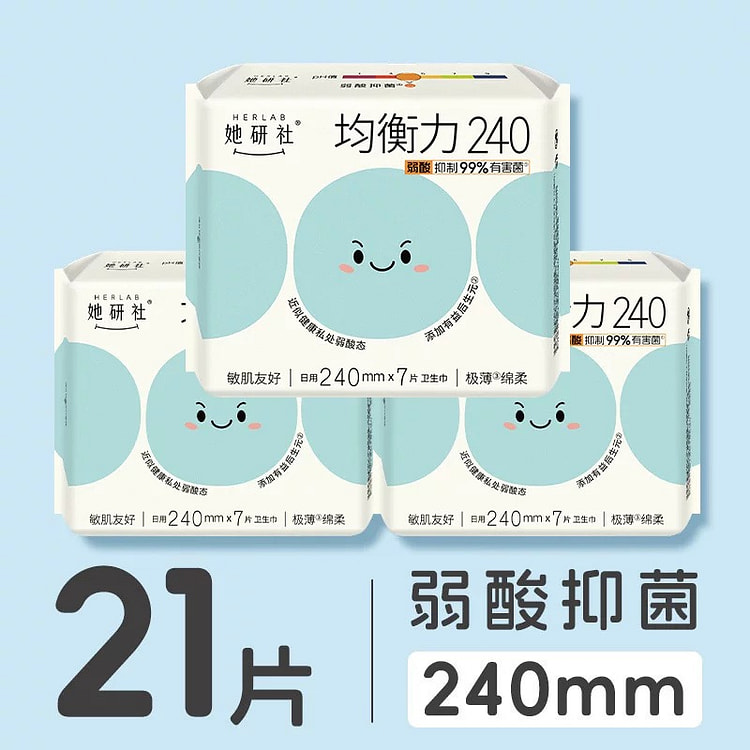 Her Research Society stores Blue sanitary pads. 3 pack