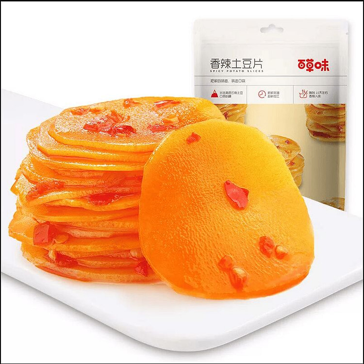 百草味香辣土豆片210克*1袋即食麻辣素食休闲零食 210 克
