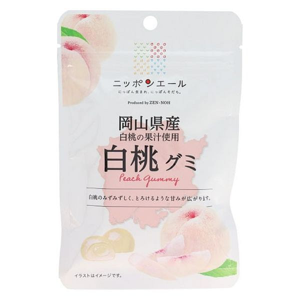 Nippon Ale Okayama White Peach Gummy 40g 1 each
