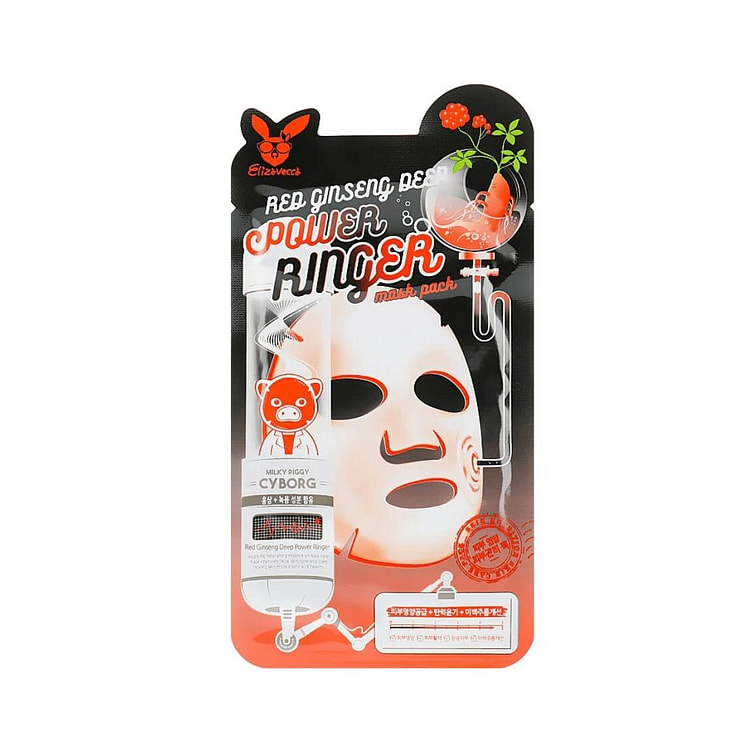 Elizavecca Red Ginseng Deep Power Ringer Mask 1pc 1 each