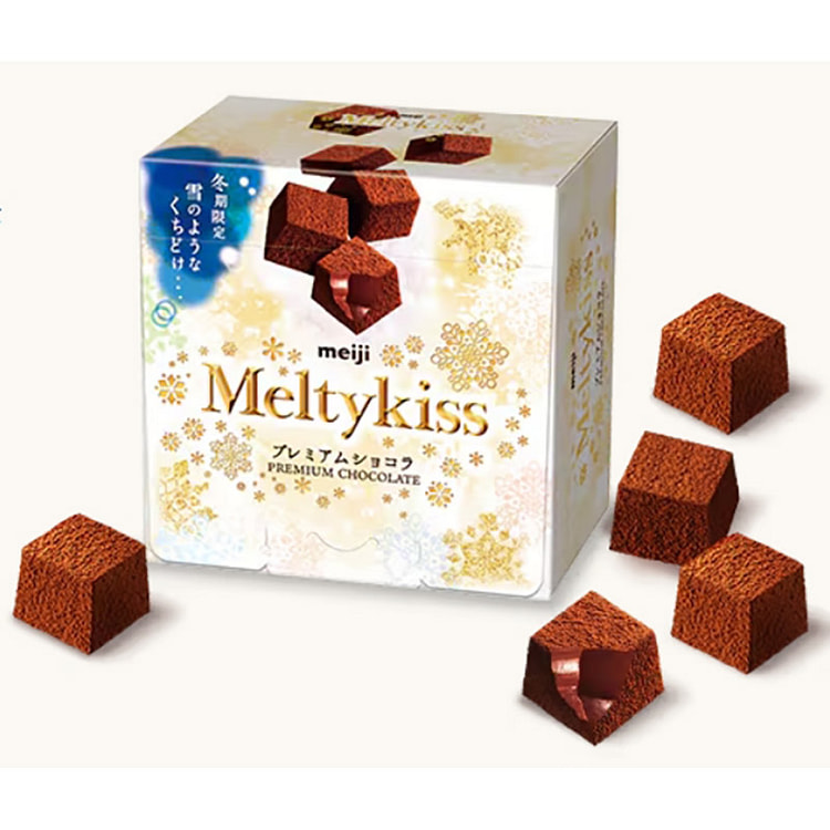 【日本直送】日本明治Meiji雪吻MeltyKiss 冬季限定 原味空气牛奶巧克力 盒装 52g