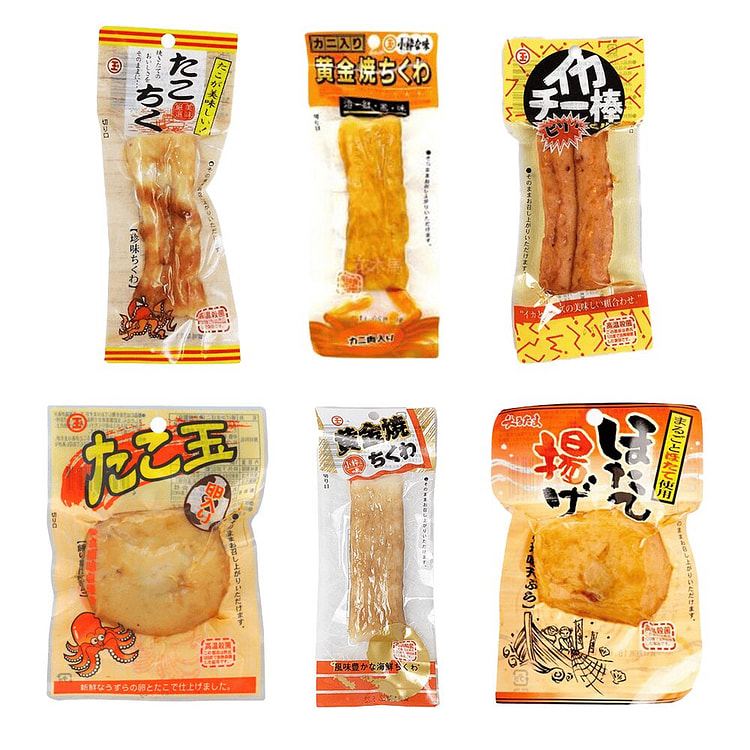 【什锦尝鲜装】丸玉水产 即食海鲜零食组（6种风味） 6 包