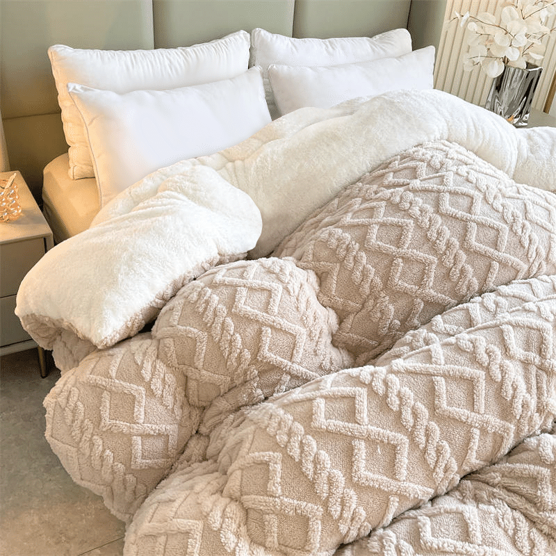 Lullabuy Soft Super Thick Winter Warm Blanket Khaki 180 x 220cm 4.5kg 4500 g