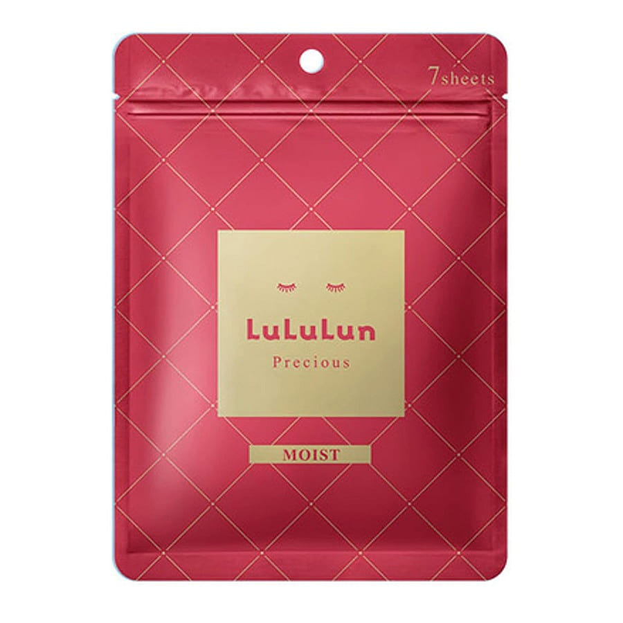 LULULUN Precious Red Moist Face Mask 7sheets 1 each