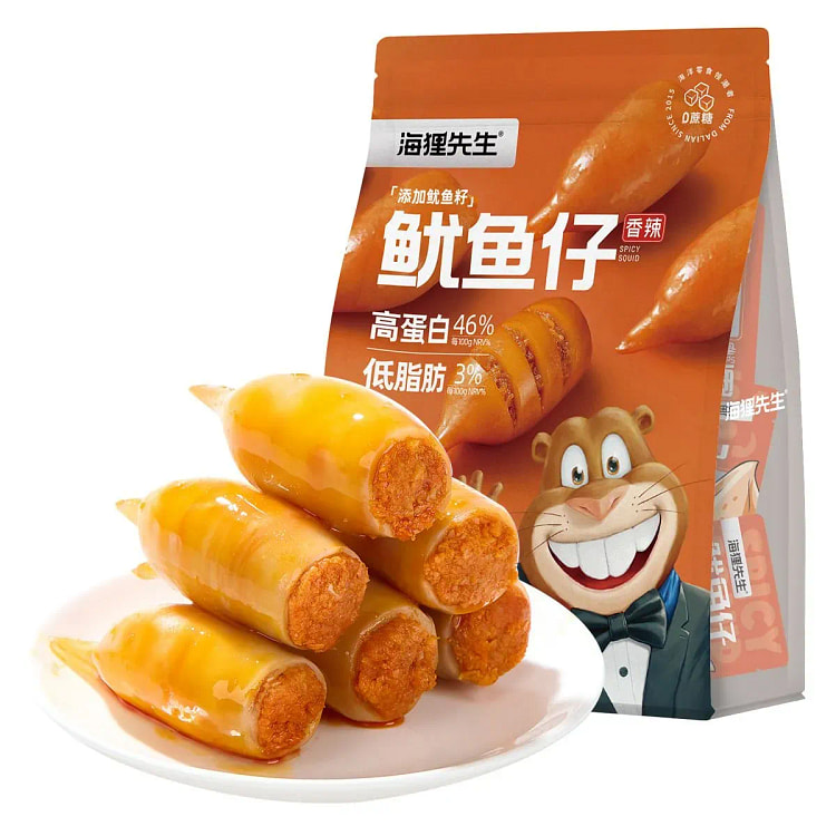 海狸先生鱿鱼仔香辣味即食海味零食175g 175 克