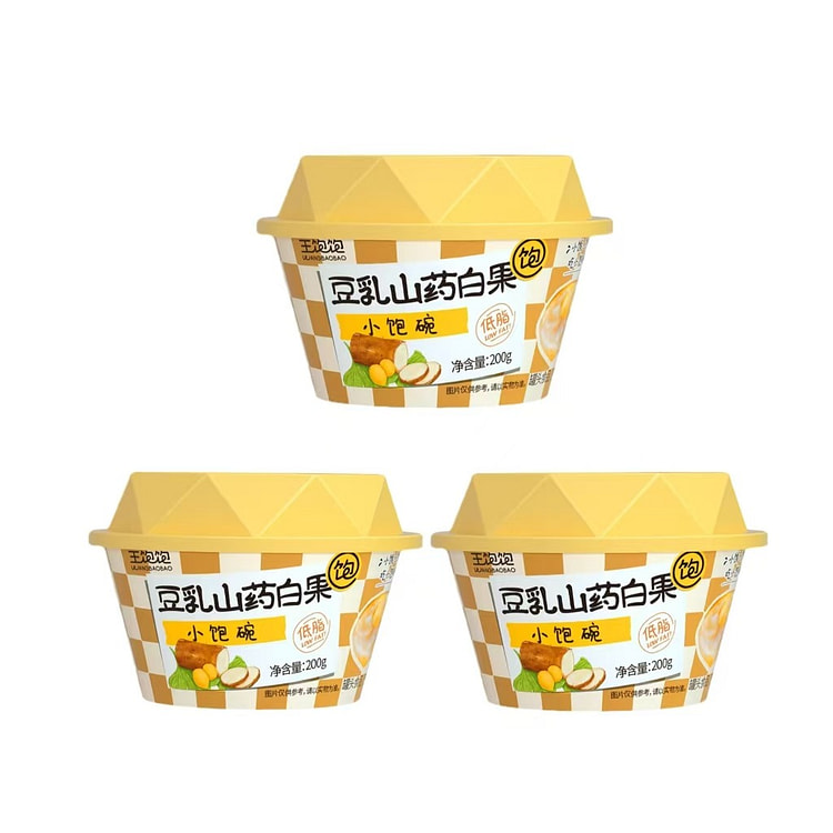 王饱饱 豆乳山药白果小饱碗 200g*3碗