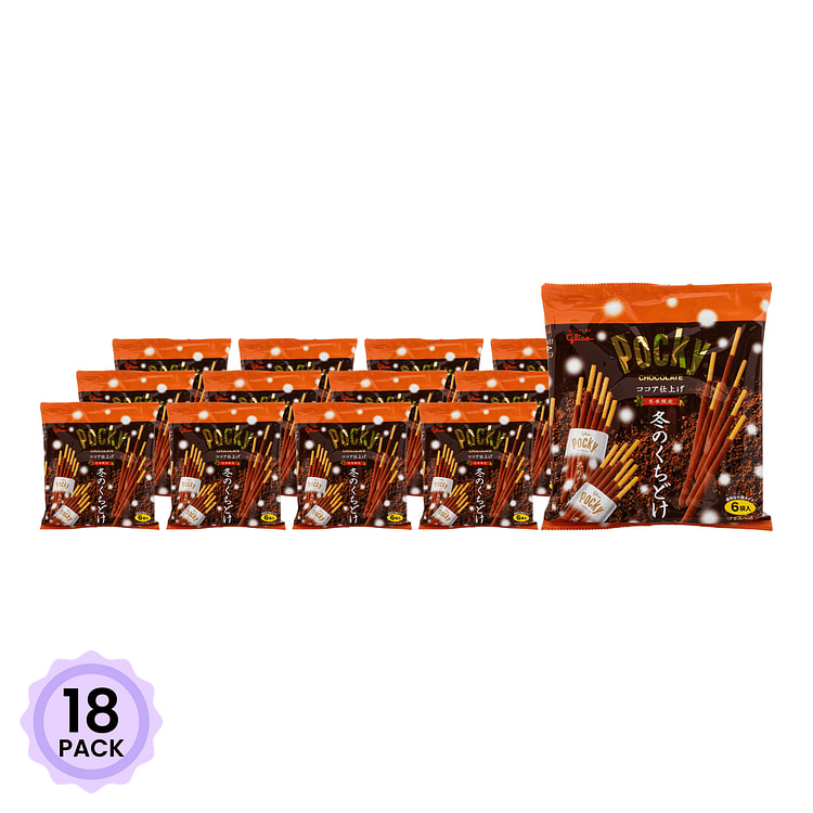 Bánh Que Phủ Chocolate Glico 6 cái 4.62 oz*18 pack
