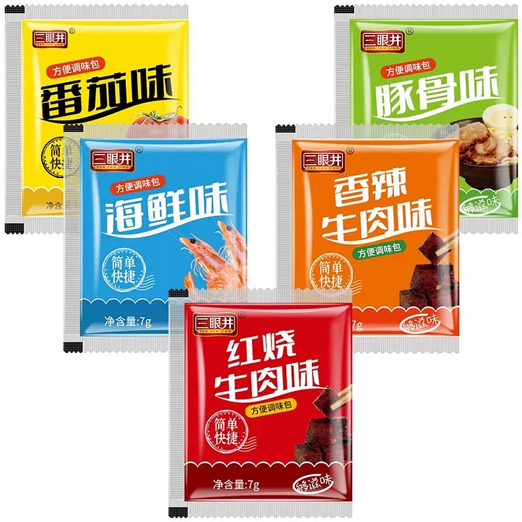 面条调料包 独立小包装5种口味混合装7g*30