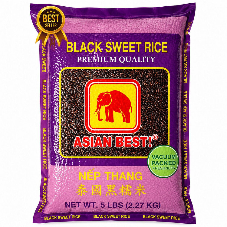 Black Sweet Sticky Rice 5Lb Bag Glutinous Short Gr 1 each