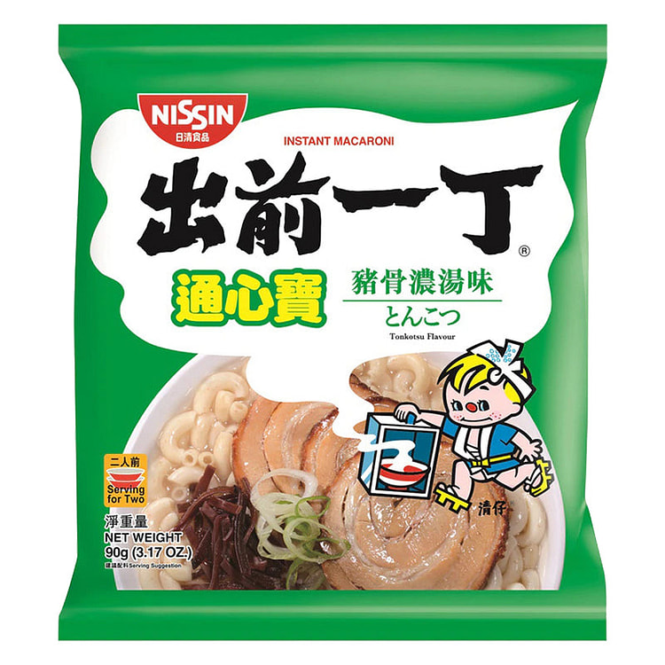 NISSIN Instant Macaroni Tonkotsu Flv 90g 1 each