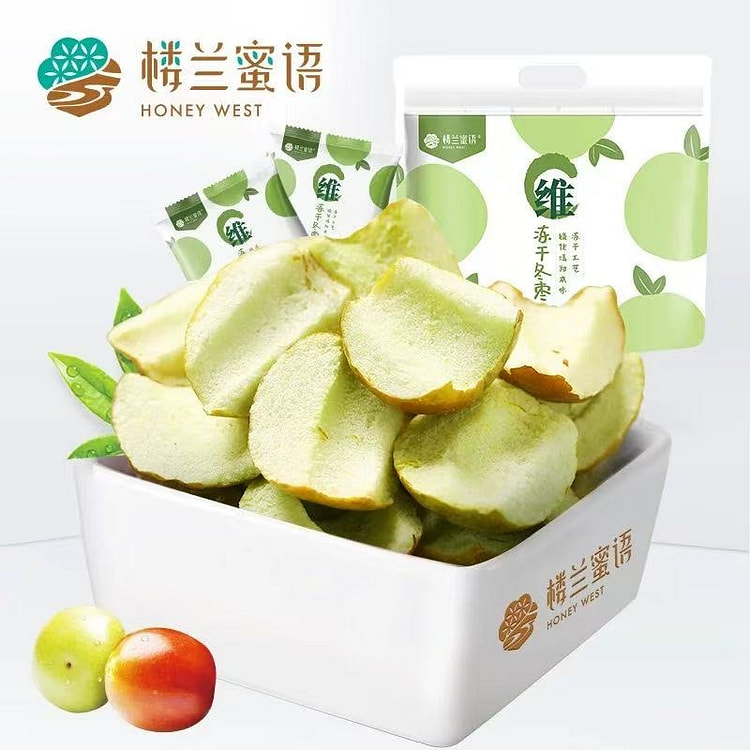 楼兰蜜语 维C冻干冬枣新疆脆枣片新鲜水果干追剧零食 210 克