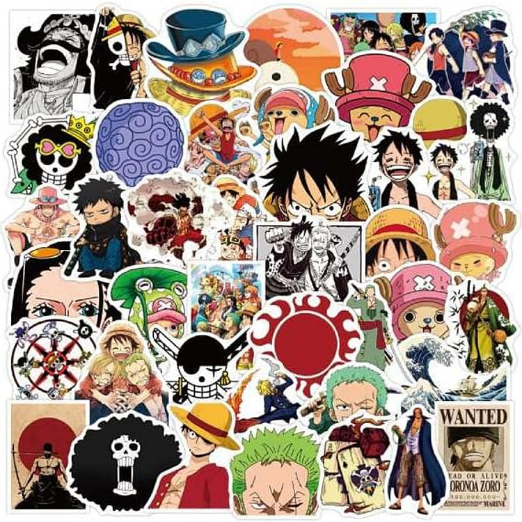 Cute Anime Waterproof Stickers 50pc Set 1 count