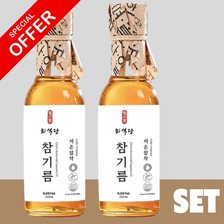 Choi's Stone Cold Pressed Sesame Oil ( 2 bottle ) 180 ml