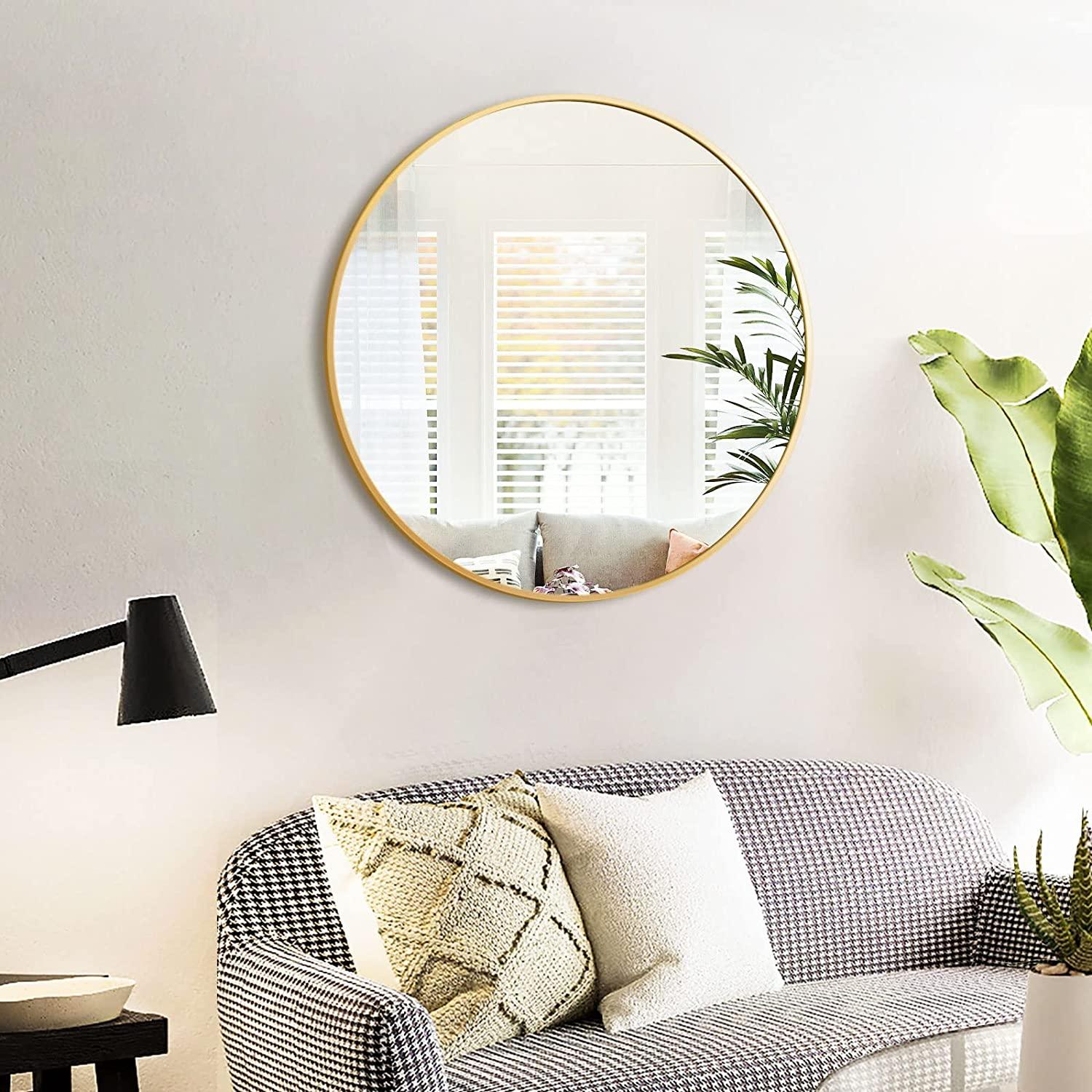 Get 18 in. W x 18 in. H Round Framed Classic Wall Bathroom Vanity