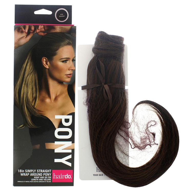 심플리 스트레이트 포니 - R10 Chestnut by Hairdo for Women - 18인치 헤어 익스텐션