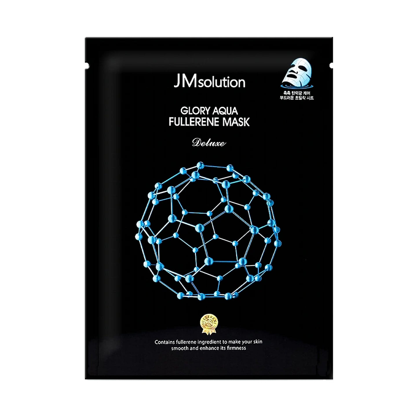 JM solution Glory Aqua Fullerene Mask Deluxe Single 1 each