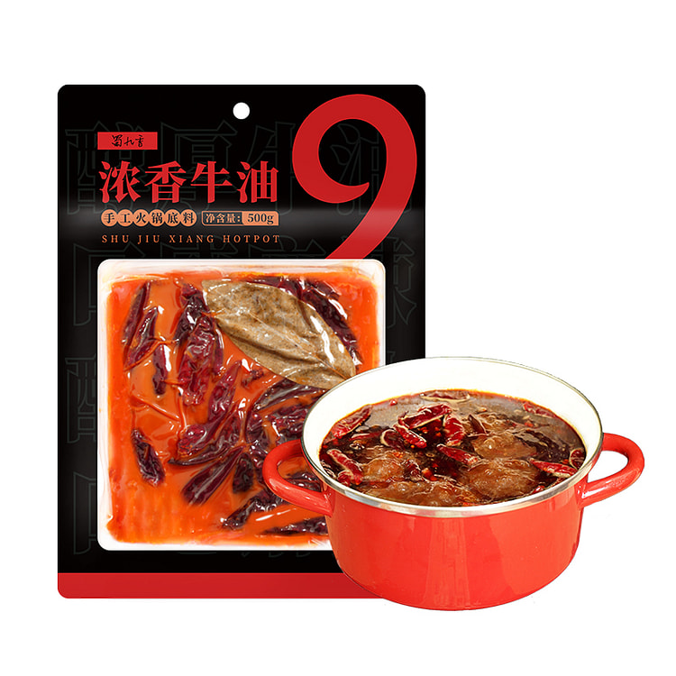蜀九香 火锅底料浓香牛油手工方块500g*1袋