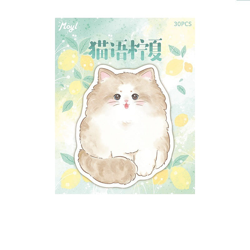 Ins Little Animal Sticky Notes Notepads – Cat 1 count