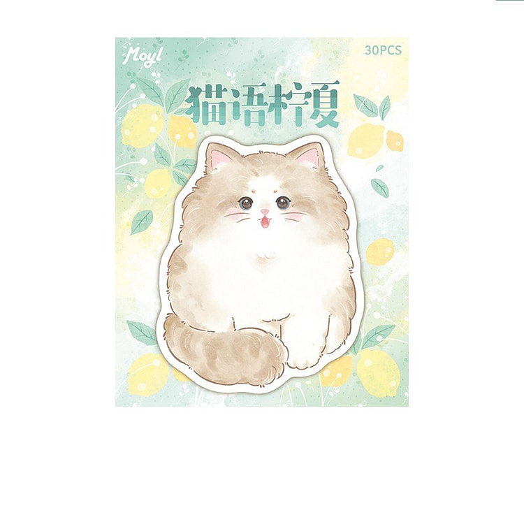 Ins Little Animal Sticky Notes Notepads - Cat 1 count
