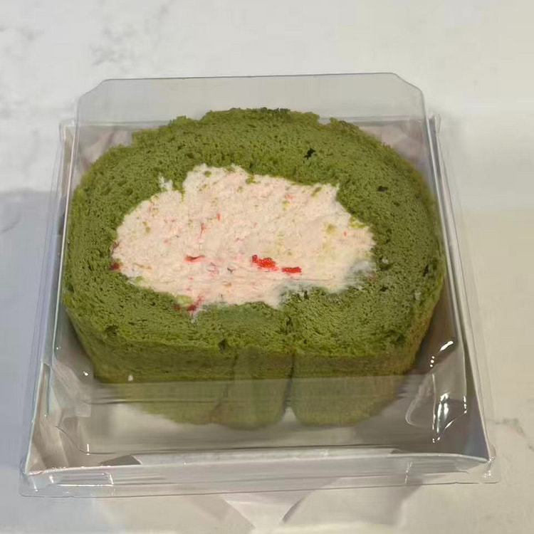 Matcha Strawberry Cake Roll 1pc 1 box