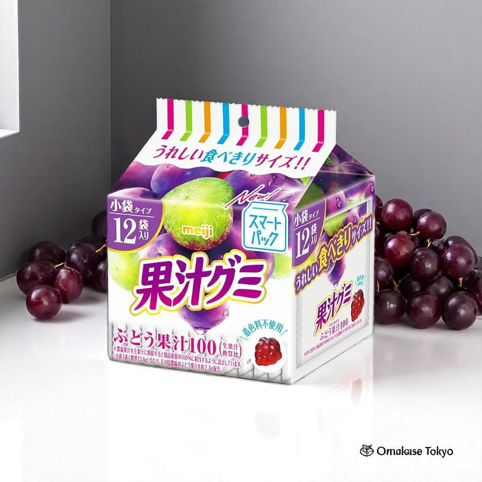 Meiji Fruit Juice Gummy Smart Pack Grapes 160 グラム