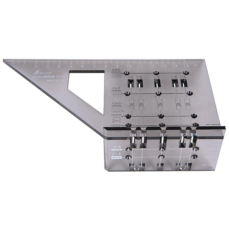 Shinwa Miter Rule 3D 45° 90° 2×4 Transparent Type Wood Working Tool 32723 1 count