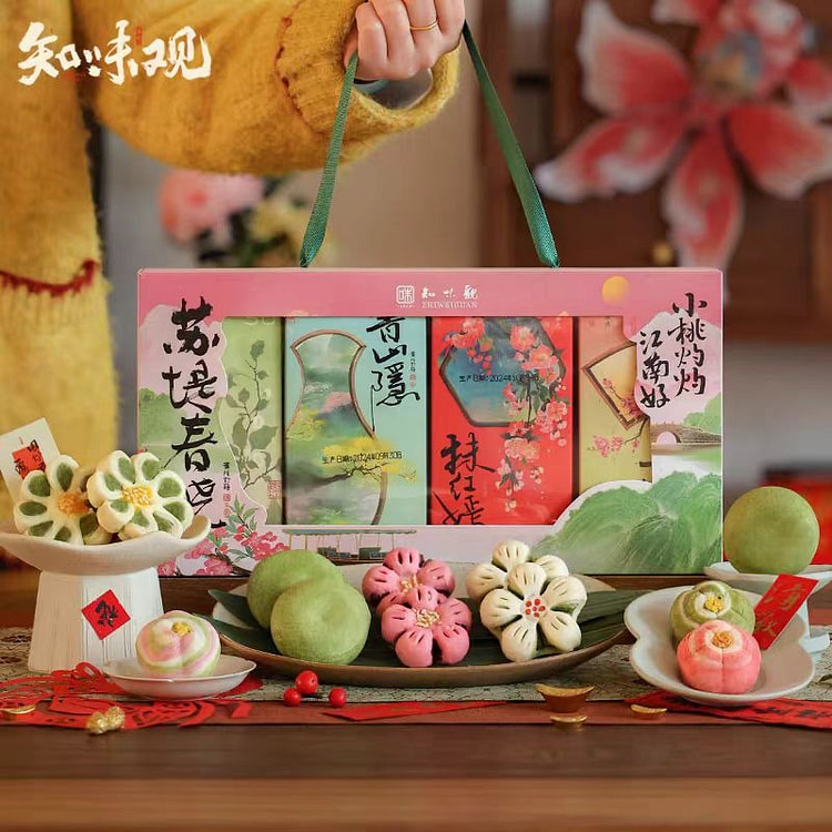 知味观 苏提春晓中式糕点礼盒 410g*1盒 410 克