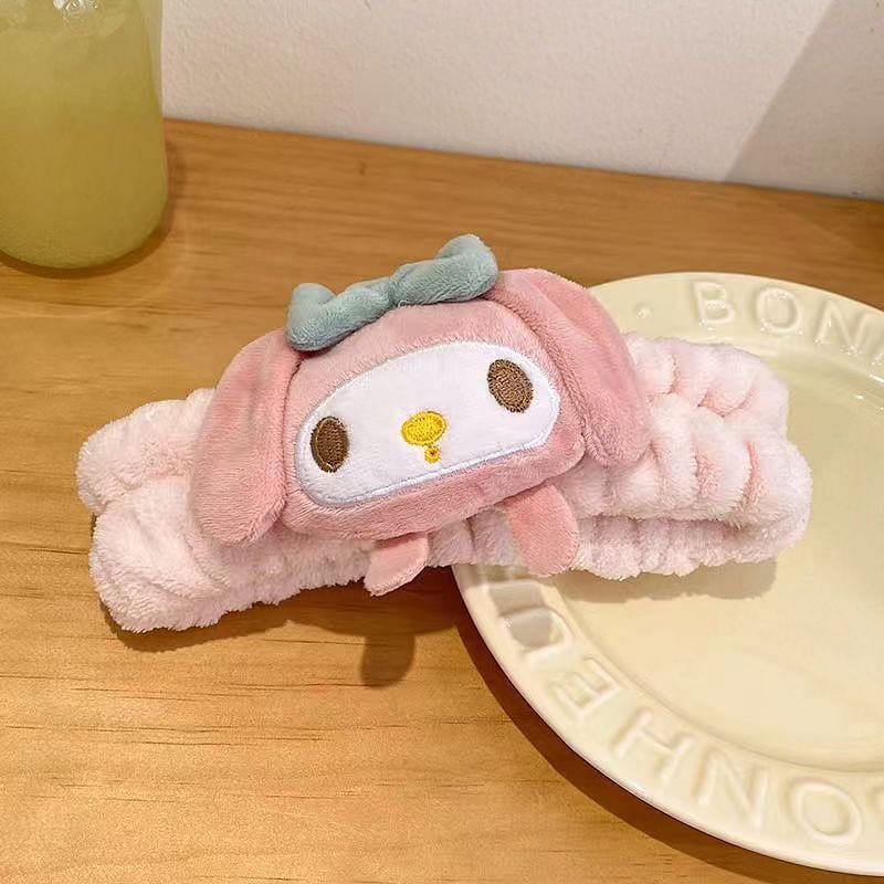 Sanrio Face Wash Headband Cute Headwear Plush Hair Band-My Melody 1 each