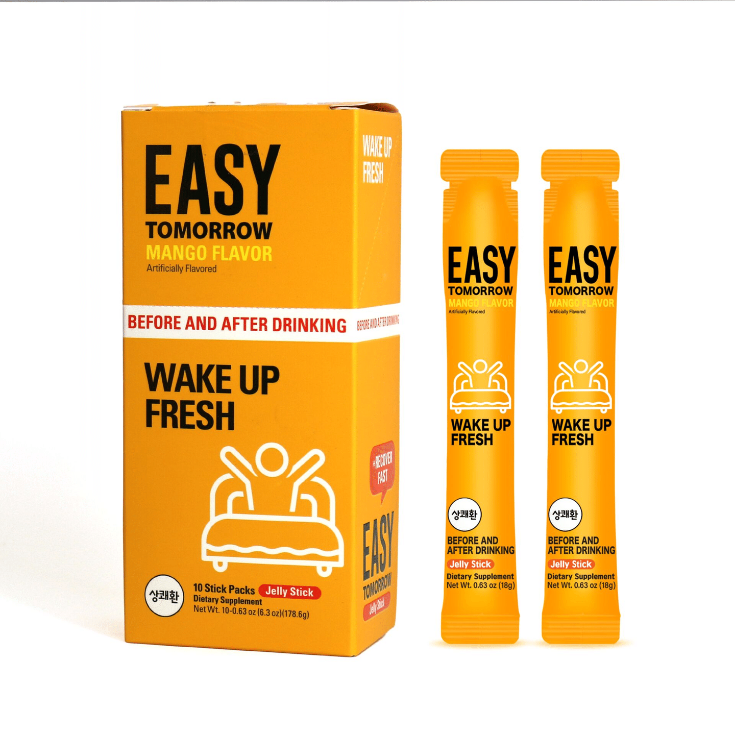 Easy Tomorrow Jelly Stick Before/After Drink After Party Recovery, 10 Sticks 1 ลัง