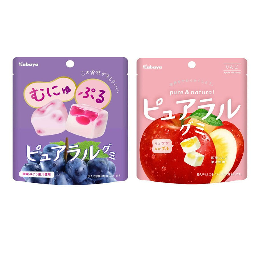 日本 果汁软糖 巨峰葡萄1袋+苹果1袋 58g* 2 个