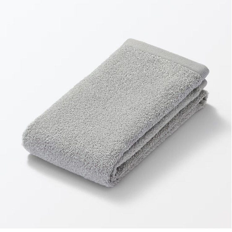 無印良品 やわらか薄手フェイスタオル ３４×８５ｃｍ グレー 1 カウント