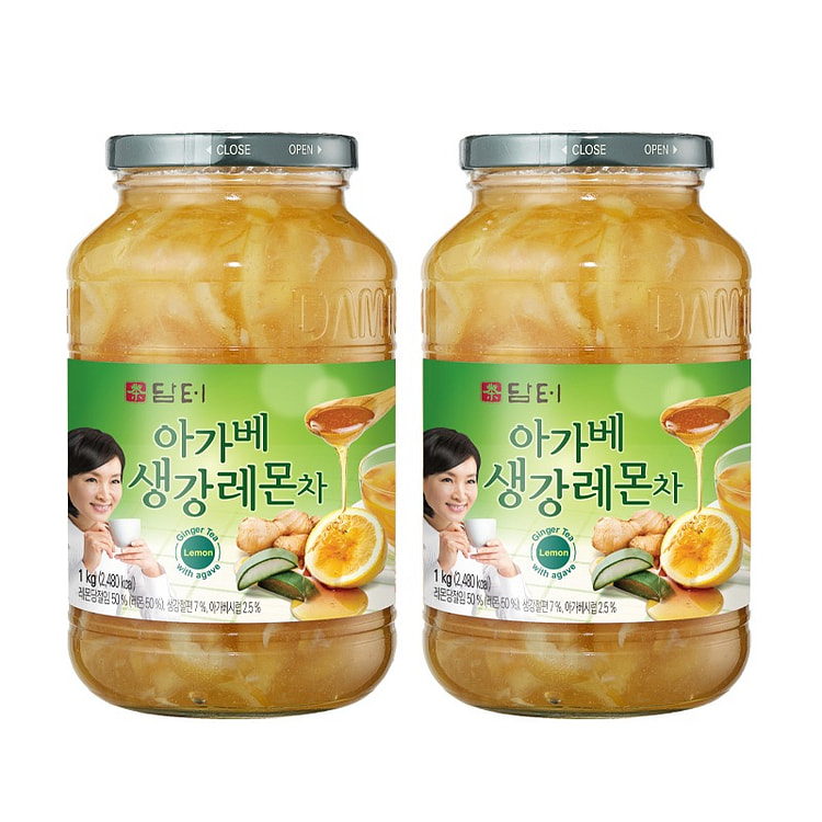 Damtuh Agave Ginger Lemon Tea 2.2lbs 1KG x 2 Bottles