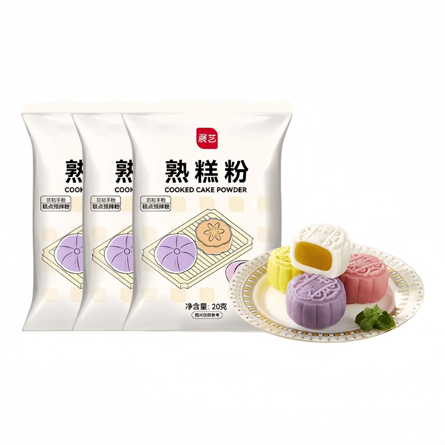 Zhanyi Cooked Cake Flour 20g*3 packs 60 g