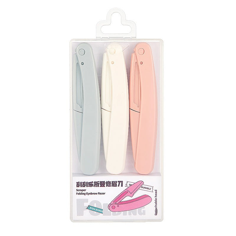 GECOMO Scraper Folding Eyebrow Razor 3pcs 1 個