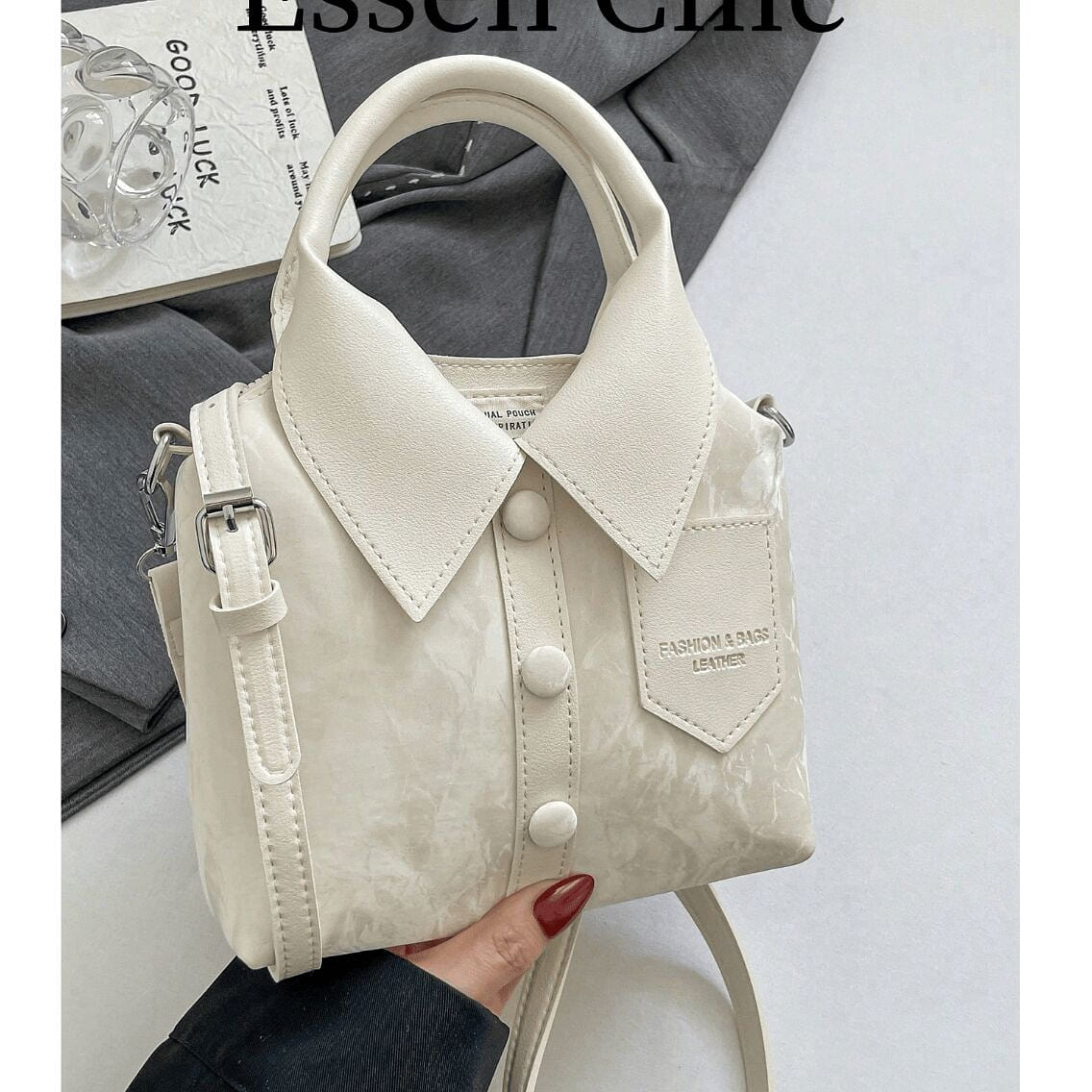 pc Beige Handbag, New Autumn/Winter Fashion Appare 1 case