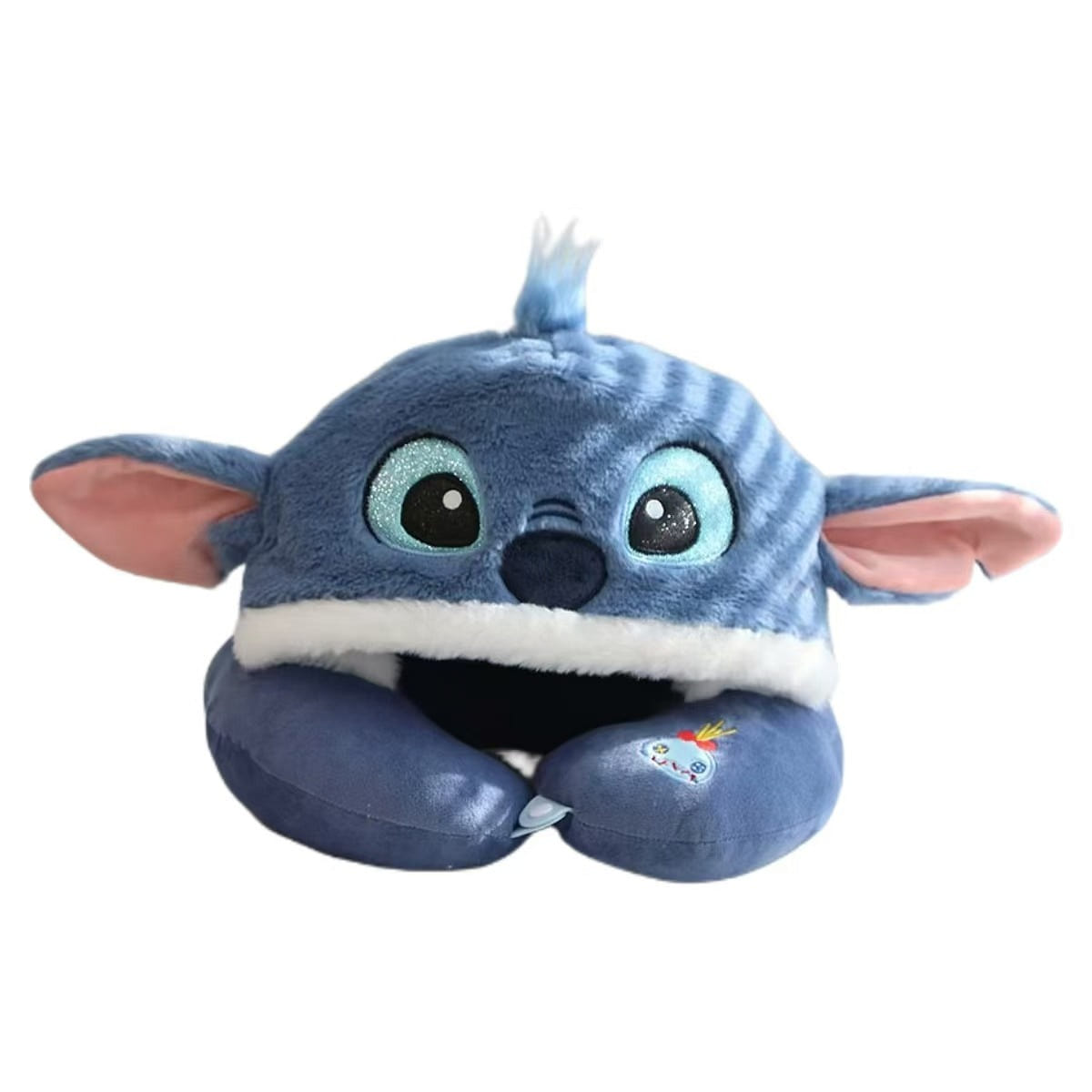 Neck Pillow Hooded Nap Pillow Cartoon U-Shaped Pillow-Stitch 1 each