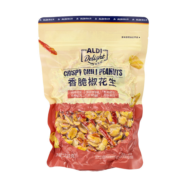 Aldi Delight Crispy Chili Peanuts 1pc 220 g
