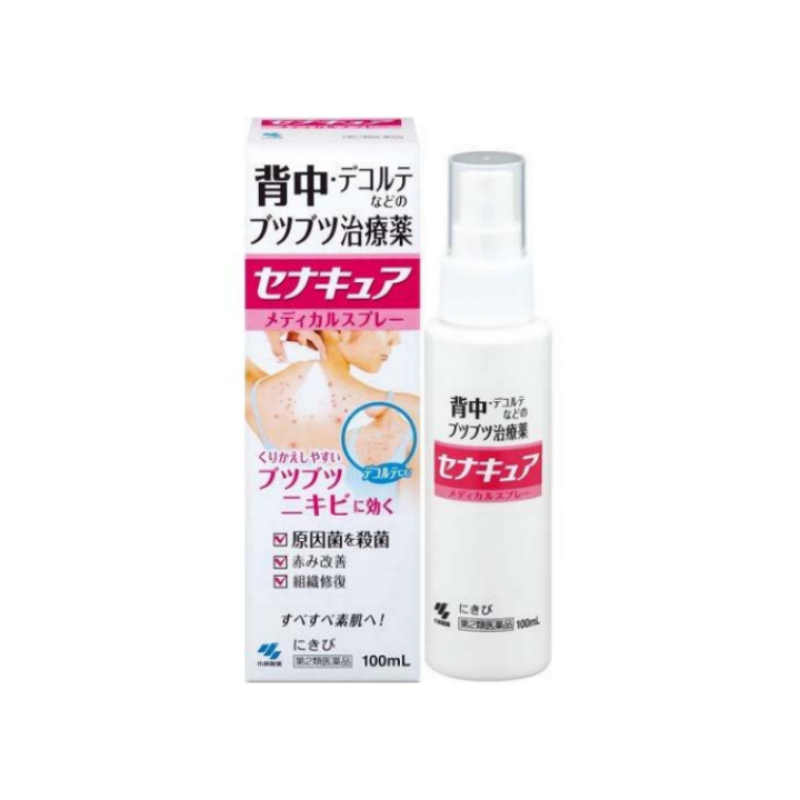 【背中ニキビスプレー】 5本 小林製薬 背中ニキビ スプレー 100ml - Weee!