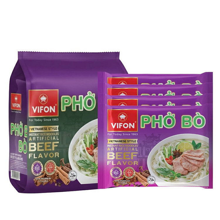 [ VIFON ] Traditional Beef Pho Soup 60gx4 4 count