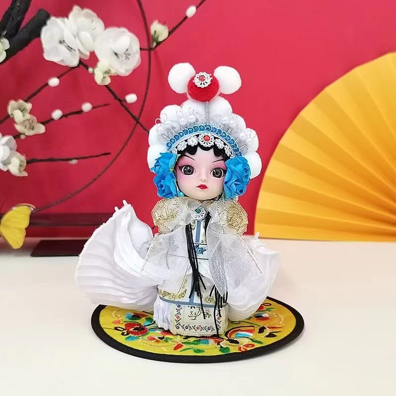 Handmade Peking Opera Figurine – Silk Cloth Doll for Home Decor and Gifts-11 150 g