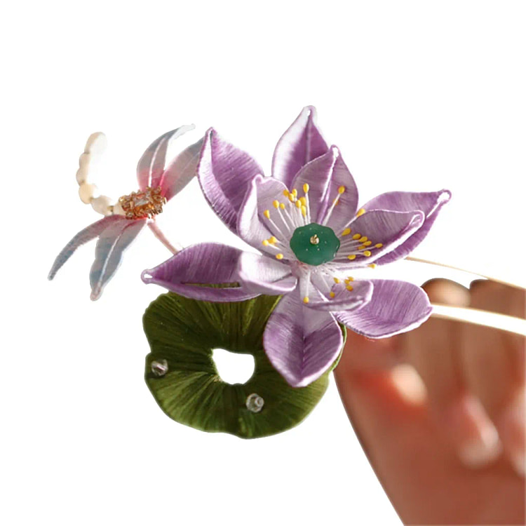 SECCHIC New Headwear  Lotus Purple Dragonfly F