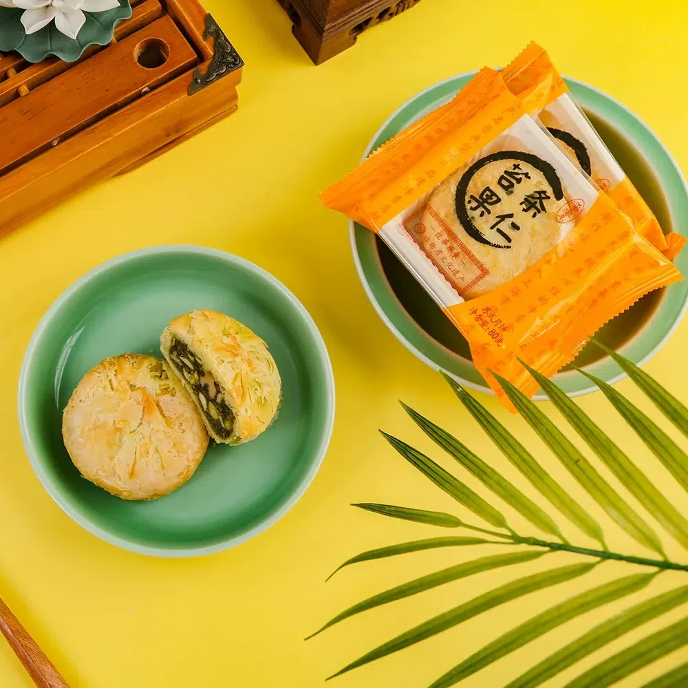 龙华古寺 净素苔条果仁苏式月饼 80 克