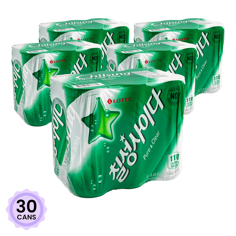 乐天 七星苹果酒柠檬酸橙汽水 8.45 液盎司*30 罐