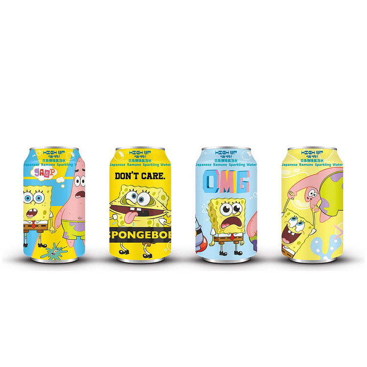 SPONGEBOB SPARKLING WATER ORIGINAL RAMUNE 4 can