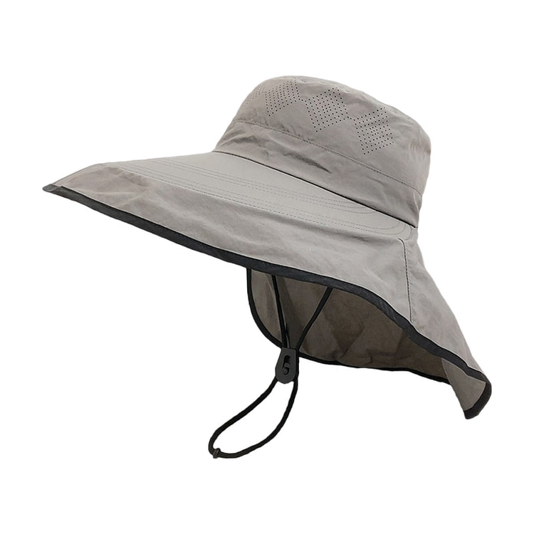 Outdoor sun protection hat quick drying cap Grey F 1 each