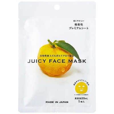 季節限定 高知県産YUZU ジューシーフェイスマスク 1枚入り 1 各